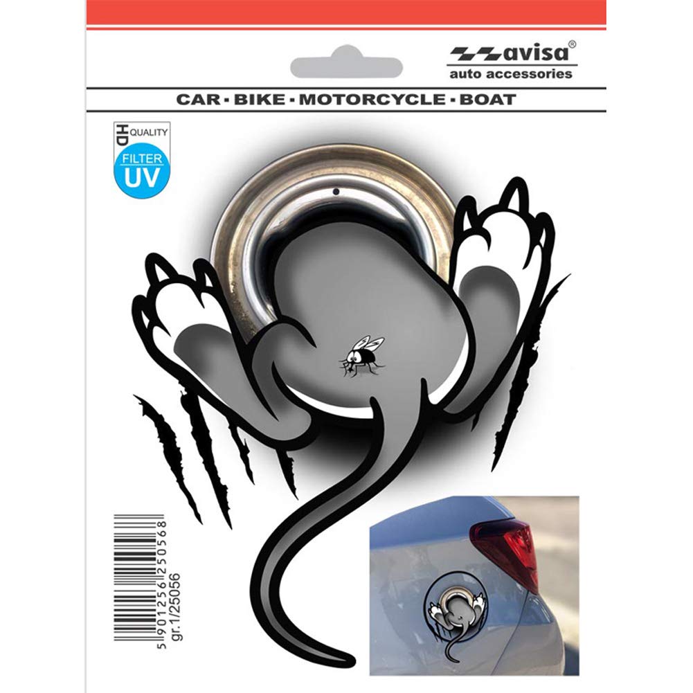 Autostyle 1/25056 Car Tattoo 3D Sticker Mouse 12 x 14.5 cm Grey