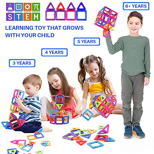 image for Soyee STEM Toys Magnetic Blocks Magnet Tiles Kids Building Stacking Ga
