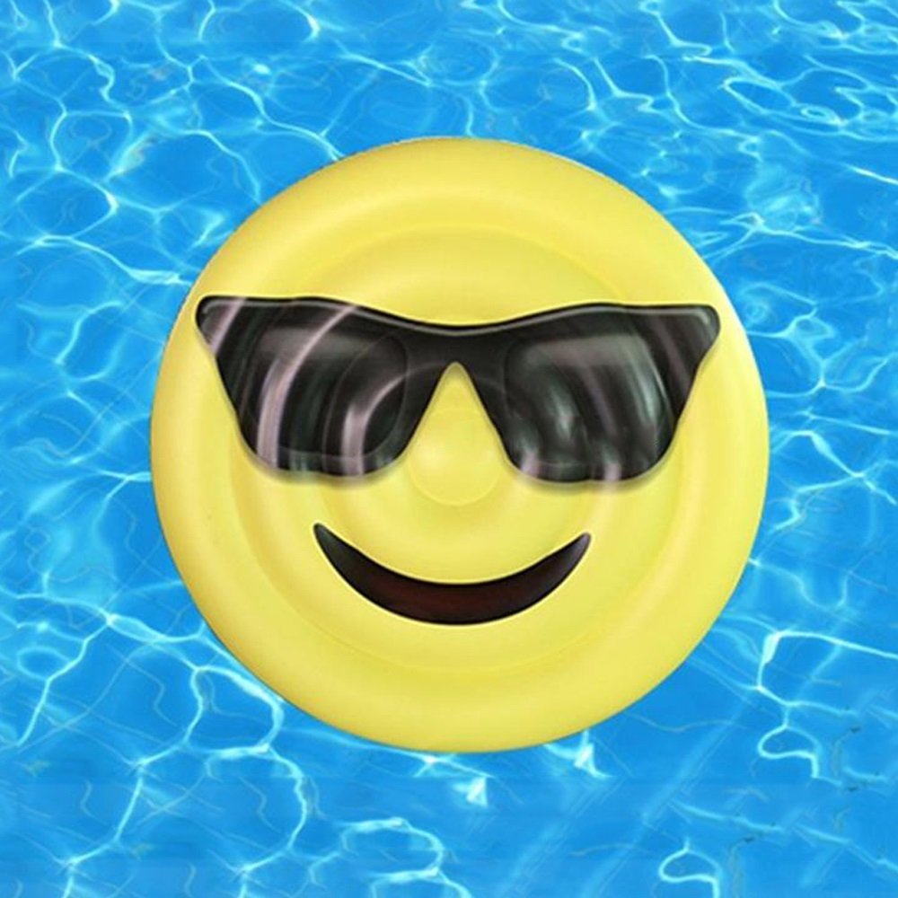 正規品 絵文字サングラス表情フローティングローズスマイルフローティングベッド160cm直径ウォーターエアーベッドフローティングボードスイムリング B07brdjyzr 本店は Www Ichillmusic Com