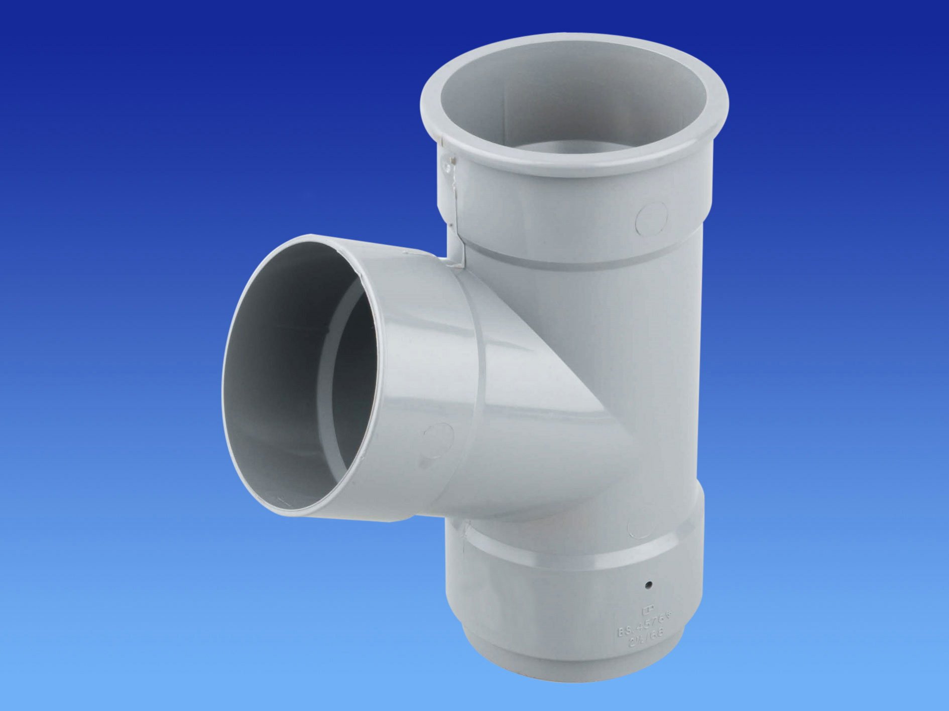 Wavin OSMA Roundline Pipe Branch 67.5 deg Grey 0T035g