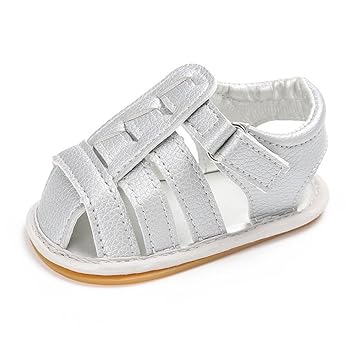 silver baby sandals