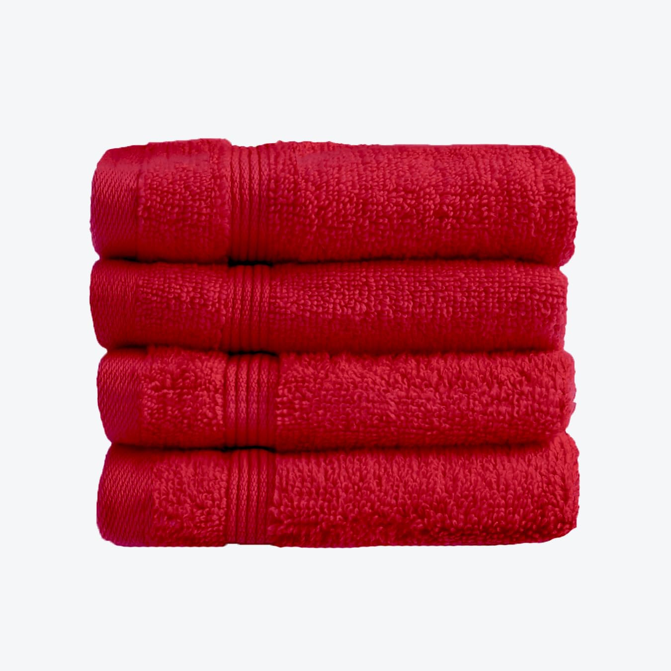 Allure Bath Fashions Luxury Supersoft Egyptian Cotton Towels Absorbent and Quick Dry 500gsm (4x Face Towels, Cranberry) — image 1