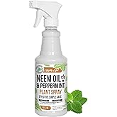 Mighty Mint Neem Oil & Peppermint Plant Nutrient Spray – Natural Leaf Shine for Indoor & Outdoor Use – Plant-Based Formula for Stronger, Healthy Plants - 16 oz