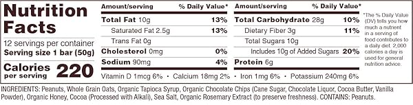 BOB’S RED MILL 12PK PEANUT BUTTER CHOCOLATE & OATS BAR, 12 BARS (PACK OF 1) – NON GMO, GLUTEN FREE, KOSHER