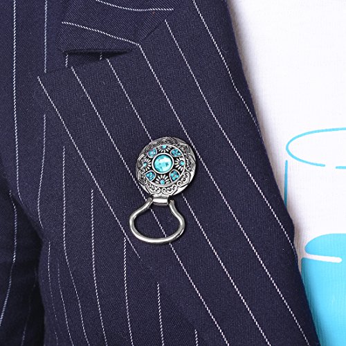 MJartoria Floral Interchangeable Snap Buttons Centerpiece Eye Glass Holding Magnetic Brooch (Coloful Flower)