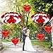 Valentines Day Heart Balloons Kit Decorations - 16 Inch I Love You Foil Balloon, Red and White Heart Latex Balloons with Air Pump, Gift for Wedding Anniversary Engagement Bridal Shower Birthday Party