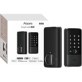 Aqara UWB Smart Lock U400, Matter Over Thread, Apple Home Key, Fingerprint Keyless Entry Deadbolt,Touchscreen Keypad, Recharg