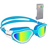 OMID Kids Swim Goggles, P2mini Polarized Swimming Goggles Comfortable for Age 6-14