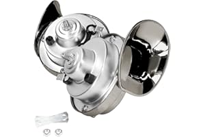 XINLIYA 2PCS 300DB Super Loud Train Horns, 12V Waterproof Air Horns Replacement Kit, Car Air Electric Snail Double Horn, Automotive Accessories Universal for Car, Motorcycle, Truck, Bike, Boat (Gray)