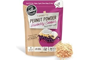 Flavored PB Co. Blueberry Cobbler Peanut Butter Powder, Low Carb and Only 45 Calories, All-Natural from US Farms (Blueberry Cobbler)
