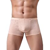 SEAUR Pouch Boxer Briefs for Men Breathable Ice Silk Underwear U Convex Shorts Low Rise Cooling Trunks
