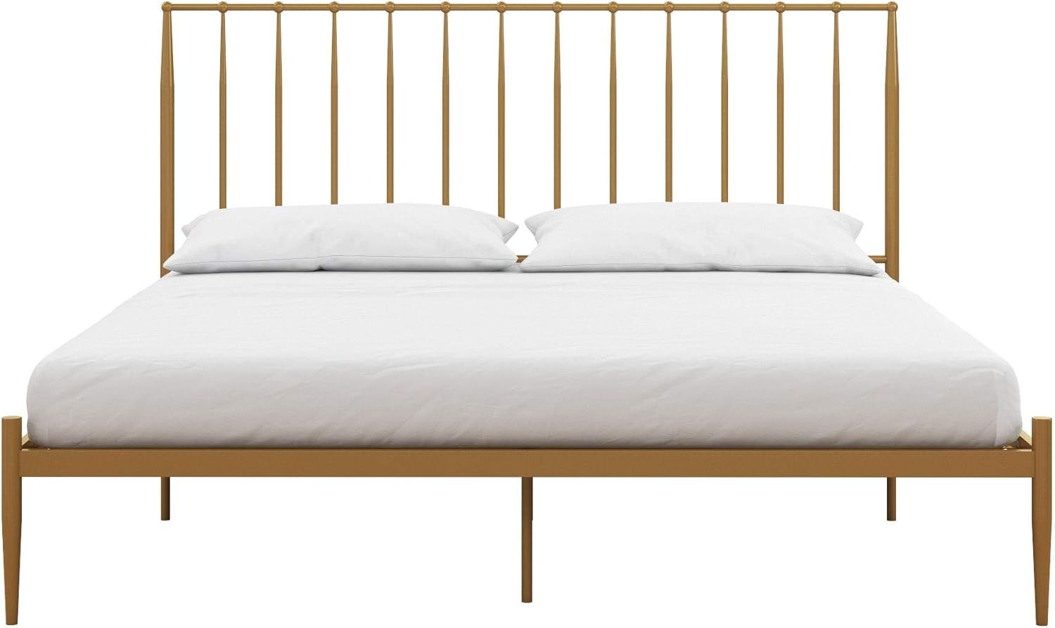 Novogratz Nicole Modern Metal Bed Lavish Chic Bed Frame With Under Bed Clearance For Strorage Gold Full Pricepulse