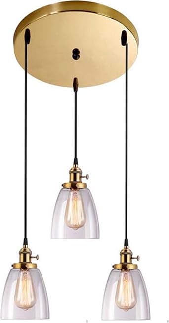 Luces Colgantes De Cocina Sobre La Isla Conjunto De 3 Vidrios Sin
