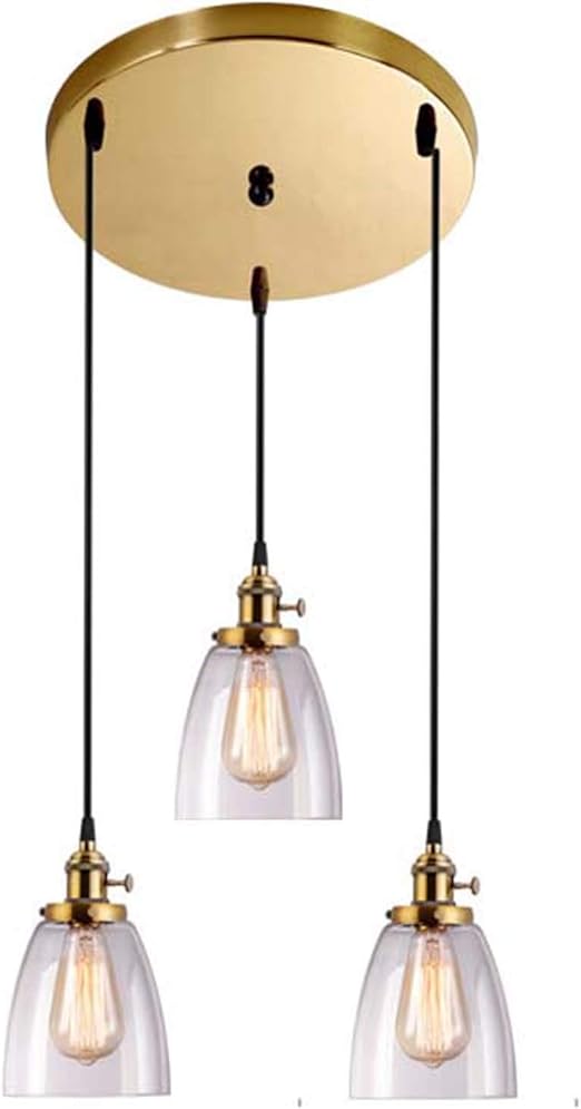 Luces Colgantes De Cocina Sobre La Isla Conjunto De 3 Vidrios Sin