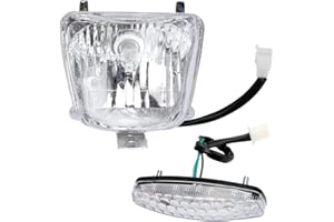 FVRITO 12V Front Head Light Lamp and Rear Brake Tail light for 50cc 70cc 90cc 110cc 125cc Taotao 110B Coolster 3050C Vitacci HAWK Peace Roketa Sunl BMS RPS Raider 6 ICEbear Chinese Quad ATV 4 Wheeler