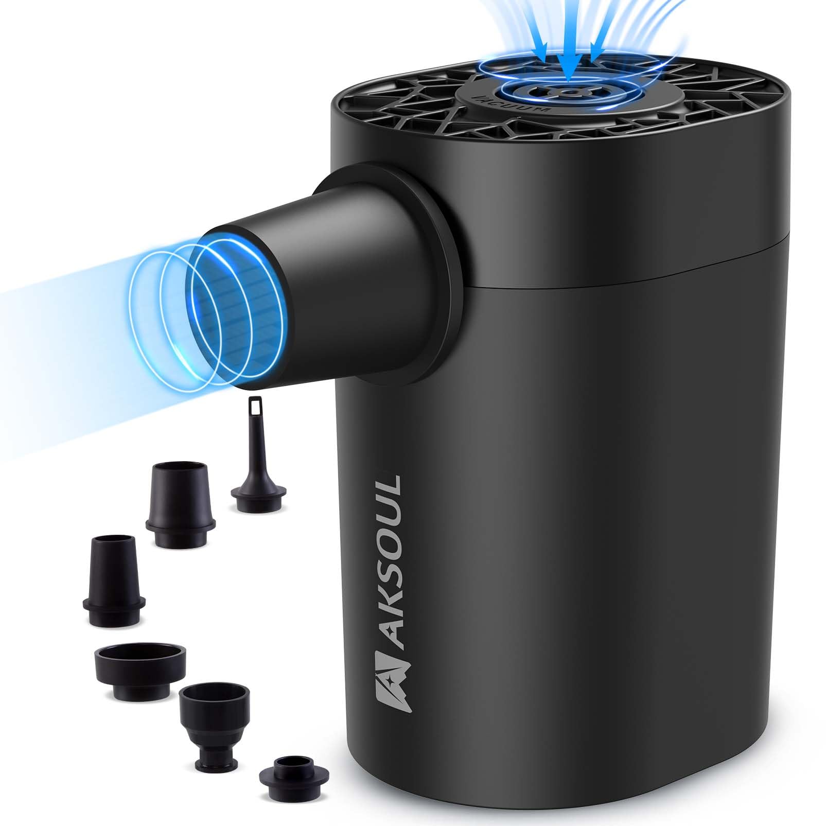 Elektrische Luftpumpe Akku Pumpe für luftmatratze: Mini Portable Electric Air Tiny Pump USB Batterie Elektrisch Klein Elektropumpe kleine Kompressor mit Licht für Pool Camping Matratze Luftbett
