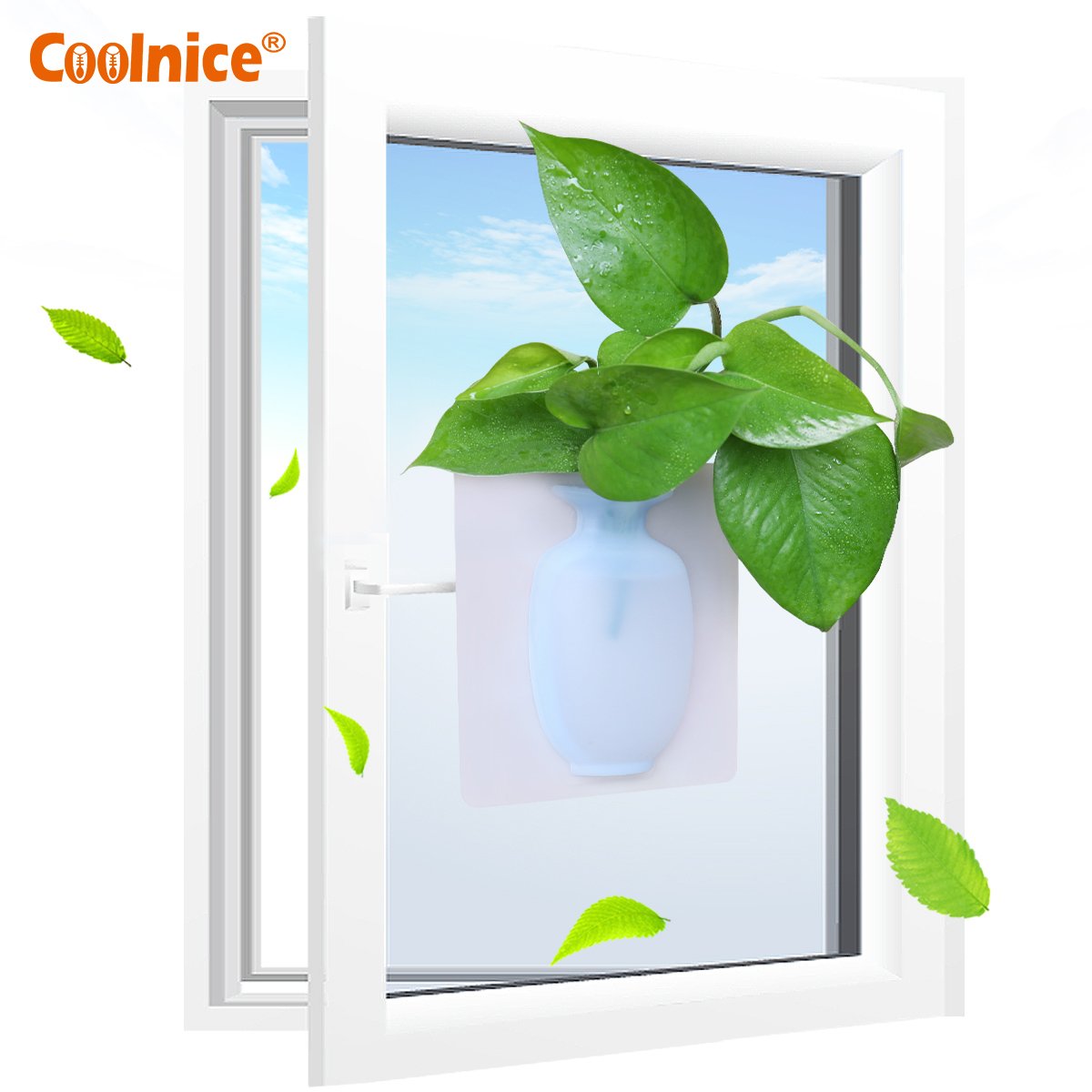 Coolnice Wall Vase Hanging Flower Container with Strong Sticky - Food Grade Silicond - Great for Indoor Outdoor Decoration