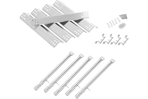 GRILLFLAME GR2210601-MM-00 Flame Tamer Burner Replacement Parts for Members Mark Grill Parts 614714 16261 Member's Mark 5 Burner GR2210601-MM-00 Sam’ s Club Heat Plates Shield Grill Burner Crossover Tube Kit