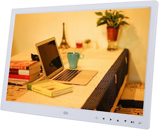 Amazon デジタルフォトフレーム Acouto 15インチ 1280 800解像度 高精細 多用途 超軽量 超薄型 操作簡単 フォトフレーム 目覚まし時計 Mp3 Mp4 ムービープレーヤー機能付き ホワイト デジタルフォトフレーム 通販