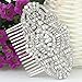 EVER FAITH 1920s Wedding Hair Accessories Austrian Crystal Bridal Art Deco Vintage Hair Piece Side Comb for Women Bride Clear Silver-Tone