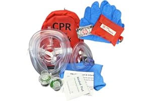 MCR Medical Adult/Child & Infant CPR Mask with 2 Valves & CPR Barrier Mask Key Chain