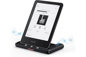 Wireless Charging Dock with Speaker for Audiobook, Wireless Charger Compatible with Kindle Paperwhite Signature Editions (202