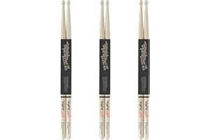 VANPHY Drum Sticks 5B Classic Hickory Drumsticks Wood Tip Drum Stick for Musical Instrument Percussion Drumstick for Beginners and Adults(3 Pair)