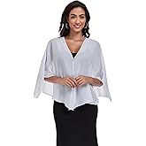 Zudanal Shawls and Wraps for Evening Dresses Chiffon Soft Shawl for Wedding Guest Party Cover Up
