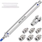 S SYDIEN Pneumatic Cylinder 16mm Bore 125mm Stroke Air Cylinder Single Rod Double Action with Y Connector and 2Pcs Pneumatic