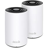 TP-Link Deco XE70 Pro AXE4900 Tri-Band WiFi 6E Mesh WiFi System - 2.5G WAN/LAN Ports, 4.9 Gbps Wi-Fi 5,500 Sq. Ft Coverage, C