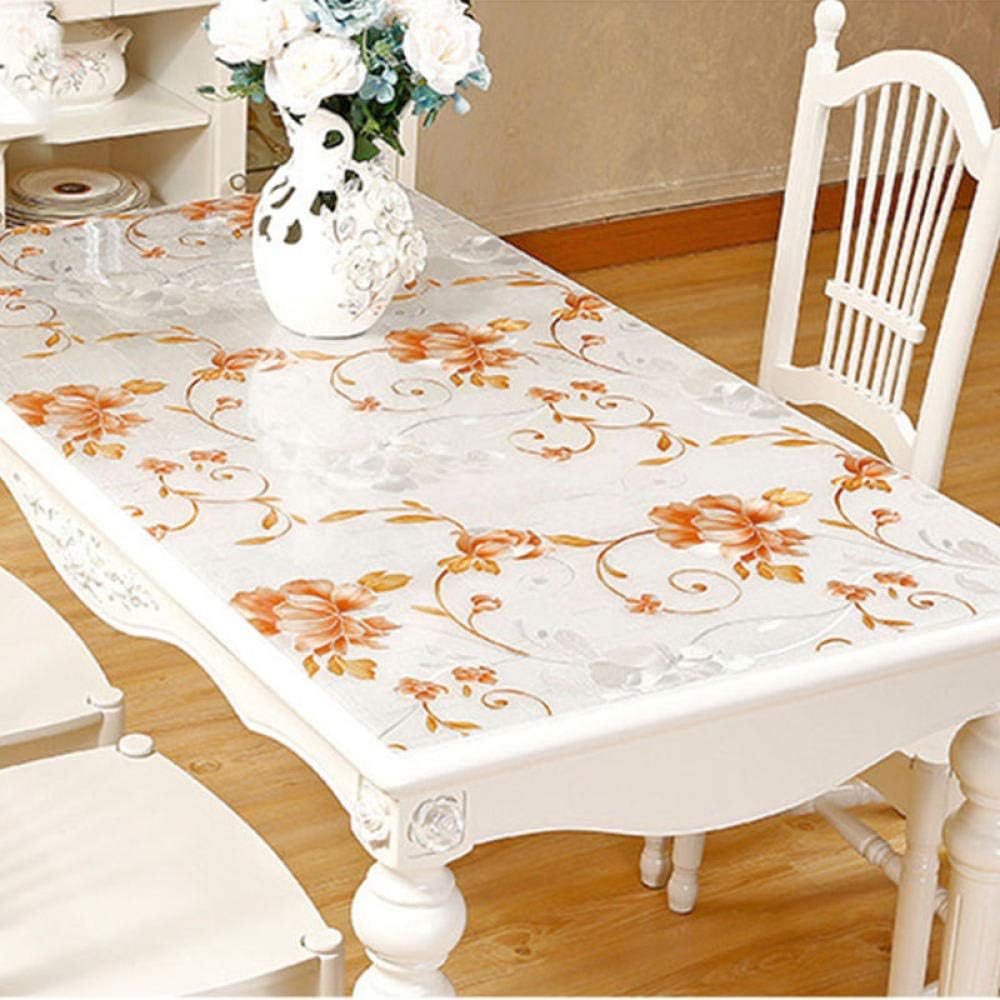 SjyBed Color Waterproof Tablecloth PVC Soft Glass European Coffee Table