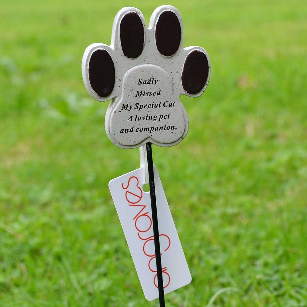 Angraves Special Cat Paw Print Memorial Pet Memory Tribute Stick
