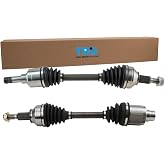 TRQ Front 2 Piece CV Axle Shaft Assembly Set | For 08-14 Dodge Avenger 09-19 Journey 11-14 Chrysler 200 L4 2.4L Driver &amp; Passenger Side