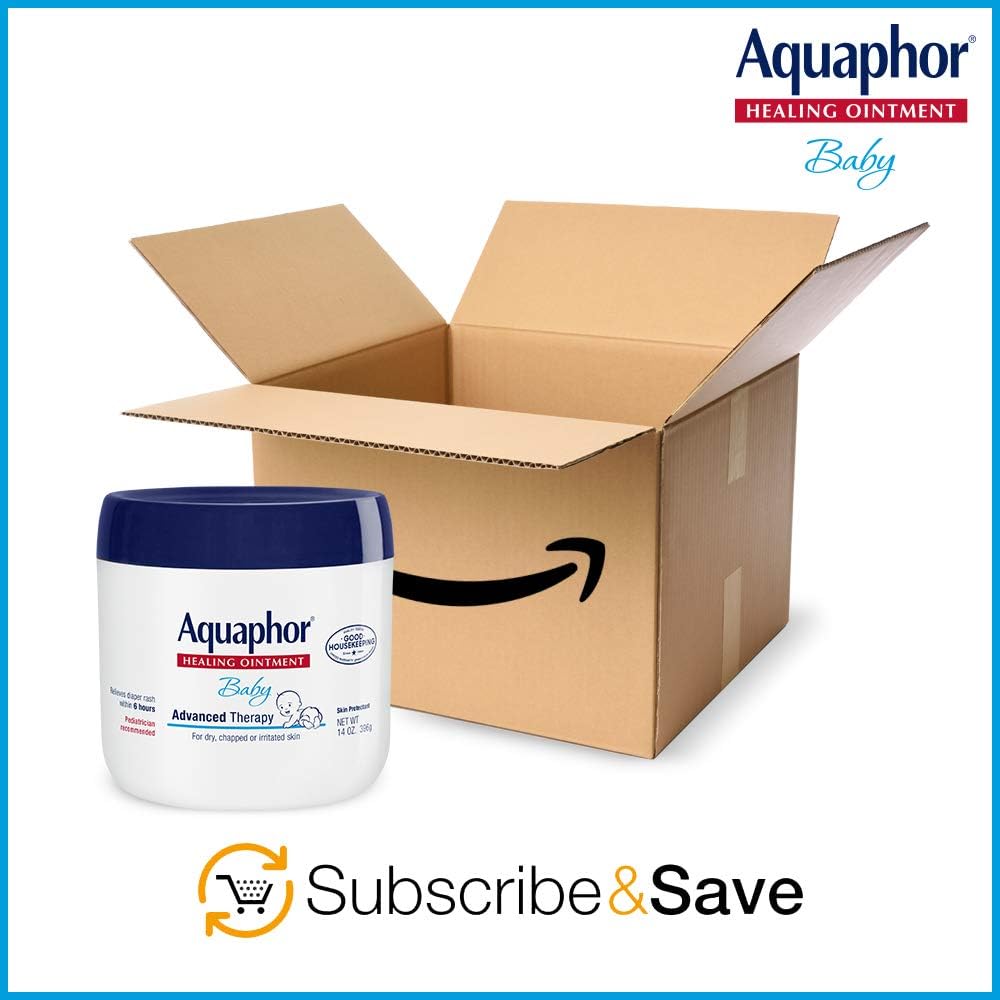Aquaphor Baby Healing Ointment - Advance Therapy for Diaper Rash, Chapped Cheeks and Minor Scrapes - 14. Oz Jar: Health & Personal Care
