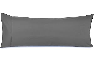 Nestl Body Pillow Cover – Soft Body Pillow Pillowcase – Lightweight Grey Pillowcase – Microfiber Body Pillow Case Cover – 20x54 Inches – Envelope Closure