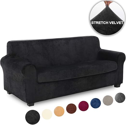 Amazon Com Tianshu Fleece Slipcover 2 Piece Soft Velvet Plush