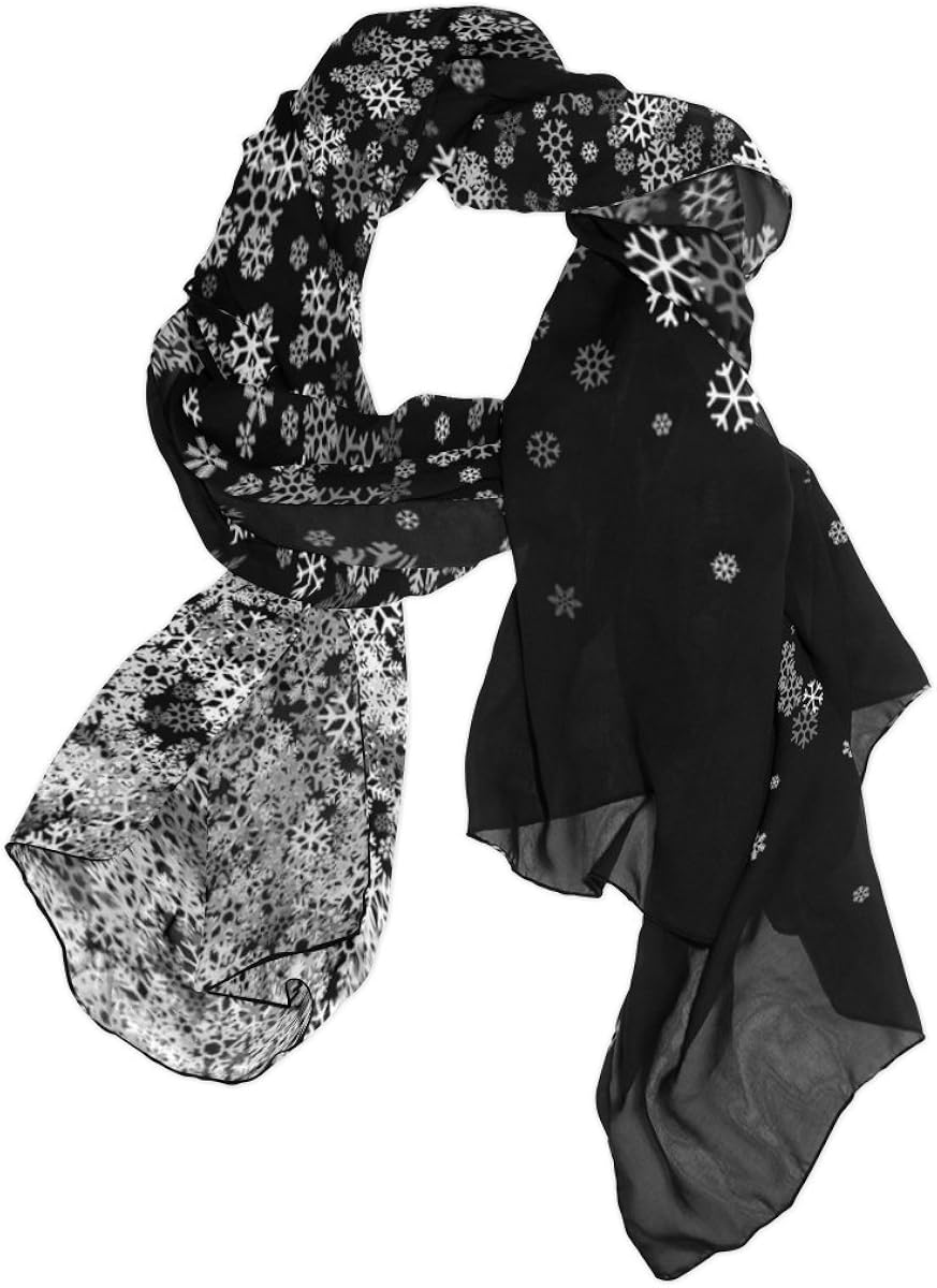 My Daily Women's Lightweight Snowflake Christmas Scarf