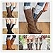 GEOOT Womens 5 Pairs Stretch Lace Boot Leg Cuffs Soft Laced Boot Socks (5 color)