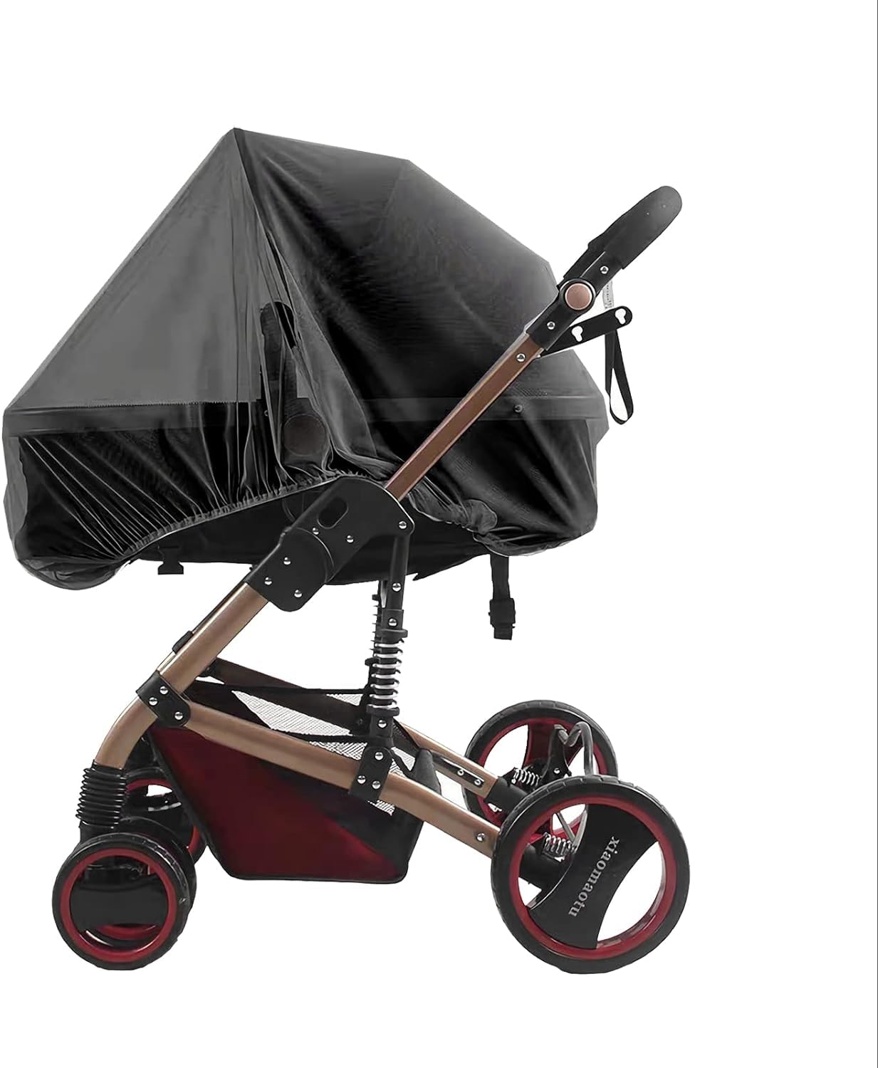 Universal Stroller Mosquito Net Pram Net Pushchair Insect Net Portable Dust-Proof Mosquito Net Stroller Protection Net Cover for Buggy Carrycot Jogger, Black