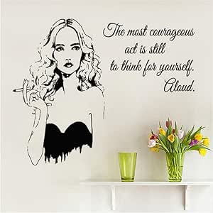 Pegatina De Pared De Calidad Las Citas Más Valientes Con Mujer