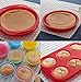 Aokinle Silicone Bakeware Set-16 Piece Baking Molds Non Stick Muffin Pan,Round Cake Pan,Cake Cups Molds,Spatula,Red