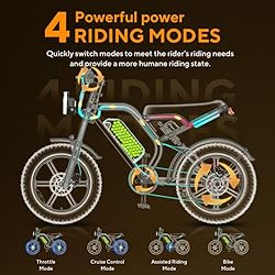 HiKeep Electric Bike for Adults, 20 inch Fat Tire