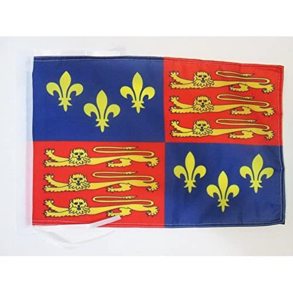 AZ FLAG - Royal Banner 16th Century Flag - 18'' x 12'' - 100% Polyester Bristish historic Small Banner with Two Cords - Fade Resistant - Vivid Colors - 18x12 in - 45x30 Cm