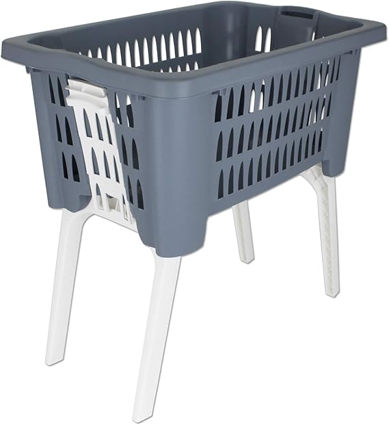 Wäschekorb mit klappbaren Beinen Lochmuster mit Farbwahl 38L
