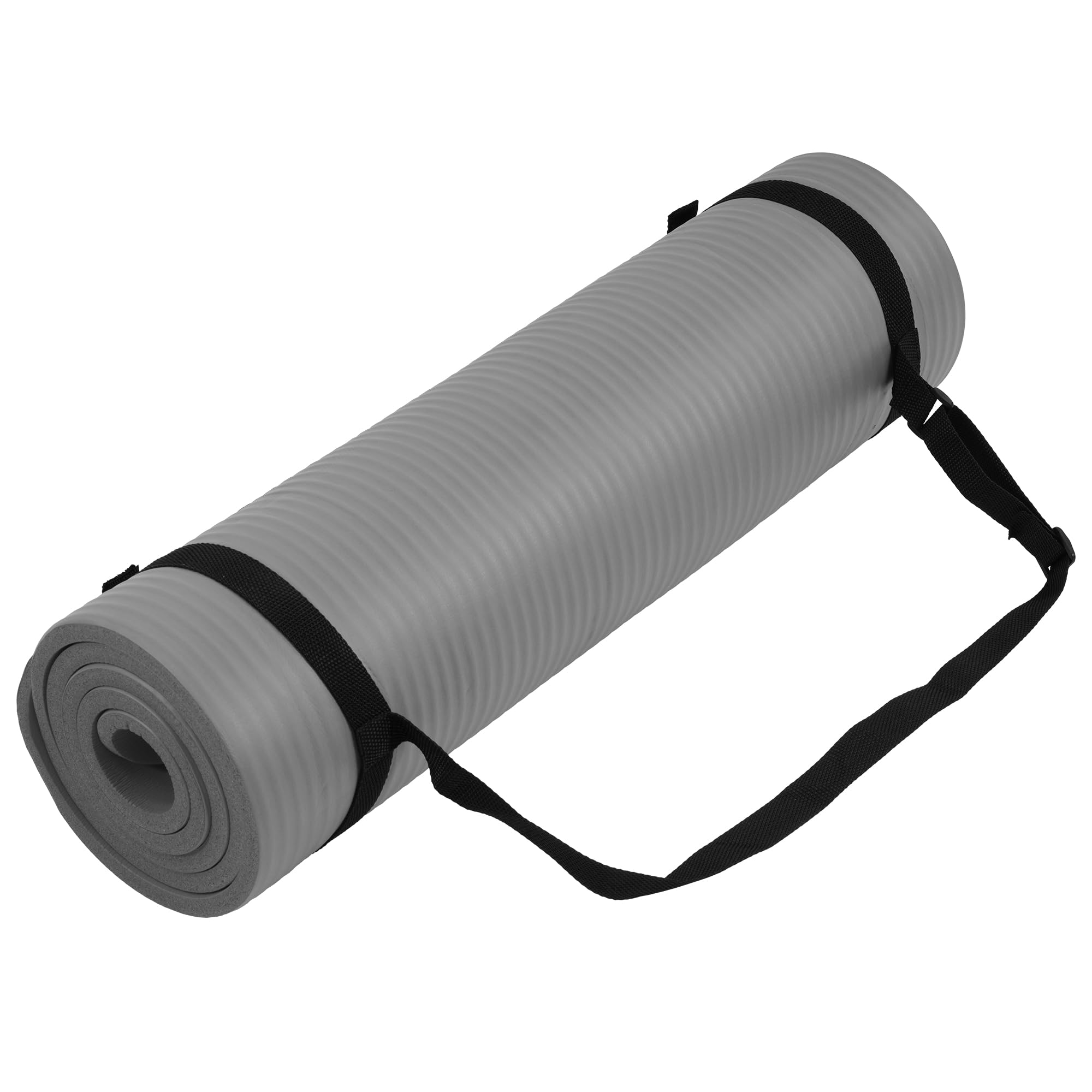 Fitvids Yoga Mat, 1/2-Inch Extra Thick High Density Exercise Mat, Anti-Tear Exercise Yoga Mat with Carrying Strap, Suitable for Various Yoga Exercises