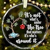 BSQUIELE Christmas Ornament Gifts for Women Men - Christmas Ornaments 2025 for Tree Decorations - Its Not What Under The Tree - Gift for Family, Coworker, Kid, Women, Men, Grandson, Granddaughter