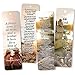 Christian Bookmarks Cards with Popular Inspirational Bible Verses - 6 Unique Designs (Pack of 12)