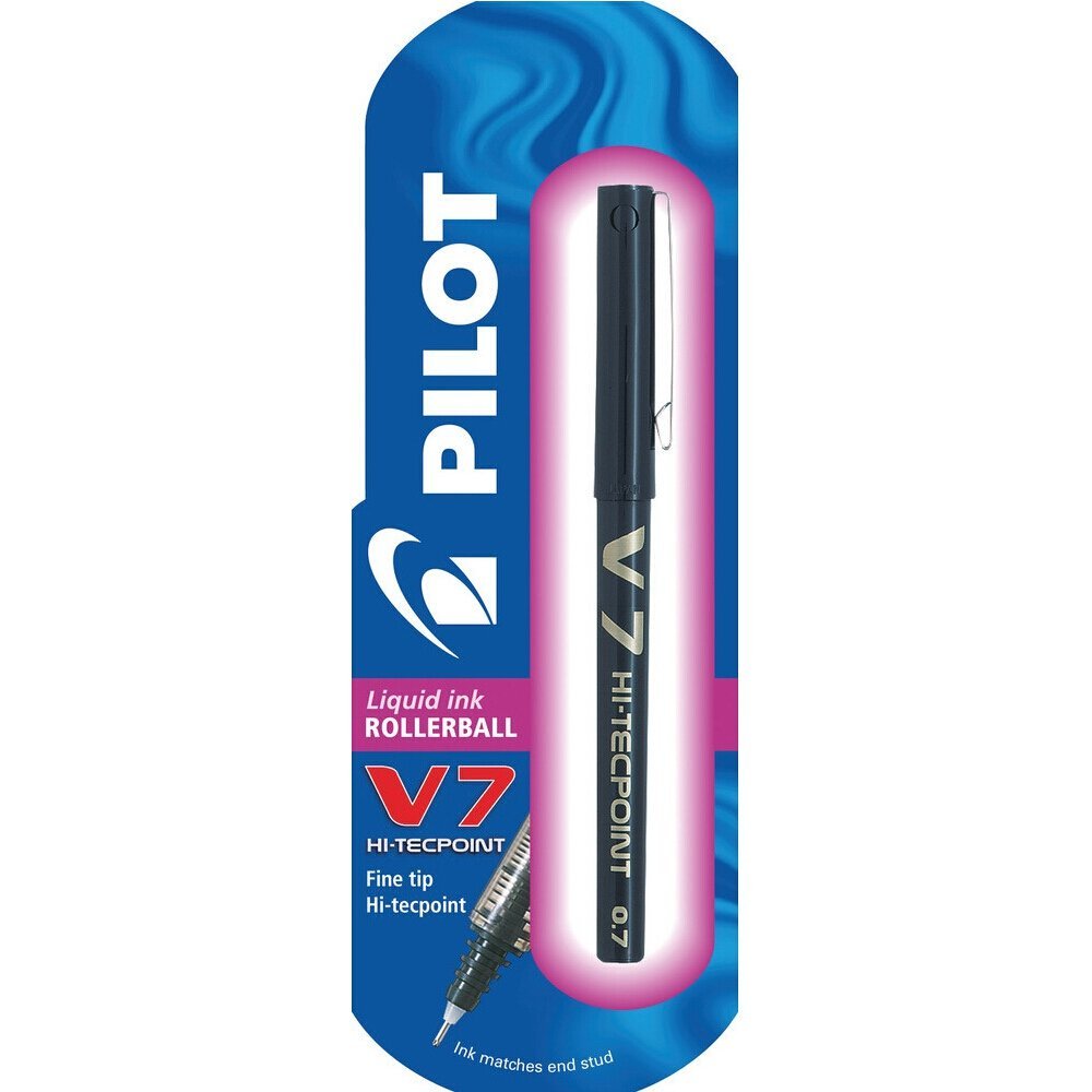 Pilot V7 Liquid Ink Rollerball 0.7 mm Tip (Single Pen) - Black