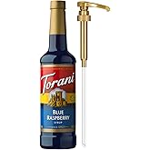 Torani Blue Raspberry Syrup for Drinks, Flavoring for Iced Tea, Lemonade, and Sodas, Pump Included, 25.4 Oz