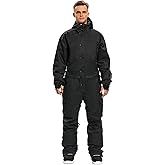 SNBOCON Mens One Piece Ski Suit Snowsuits Colorful Snowboard Jumpsuits Waterproof Hooded Warm Jackets Outdoor Winter